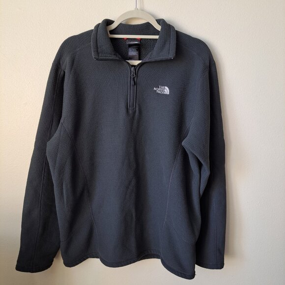 The North Face Mens Quarter Zip Gray Jacket Size - Picture 1 of 7